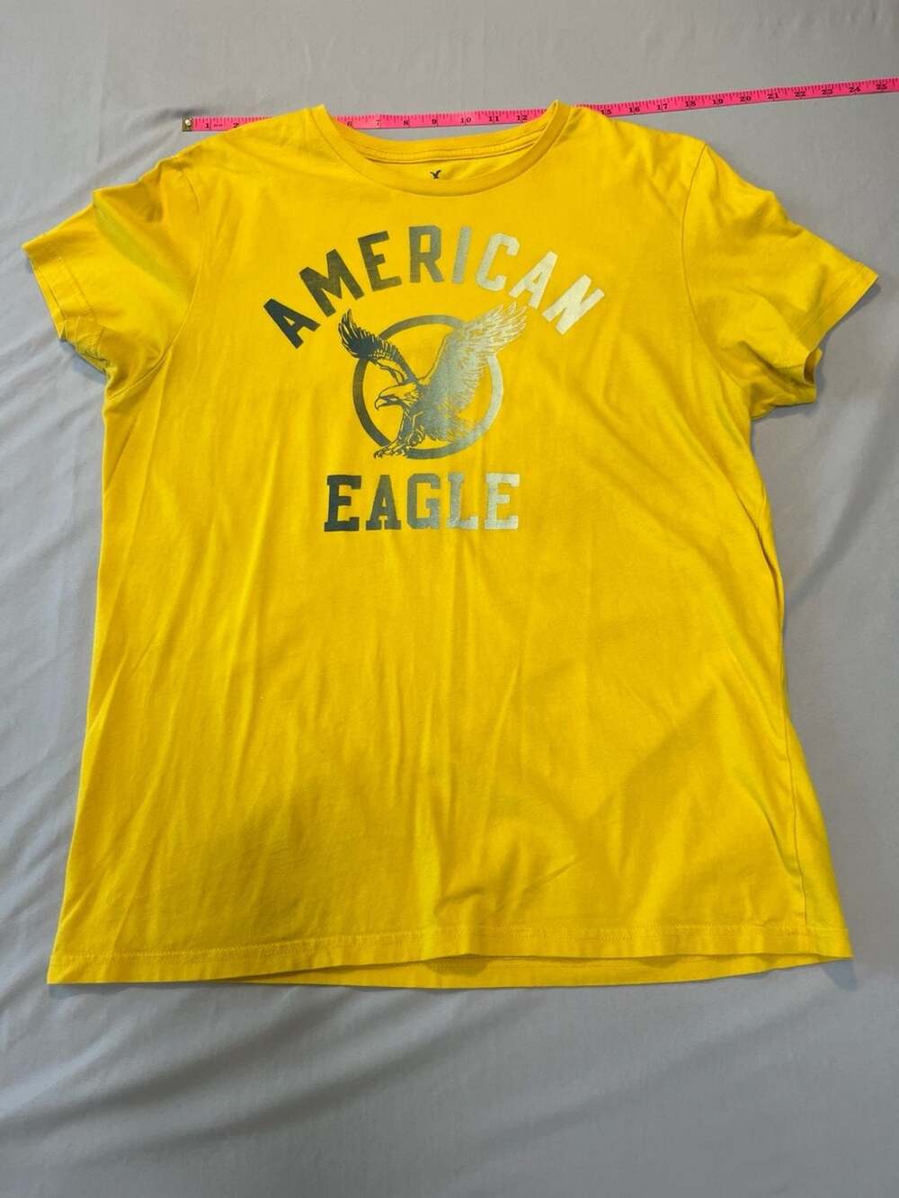 American Eagle Outfitters Classic Fit Yellow Graphic T-Shirt XL